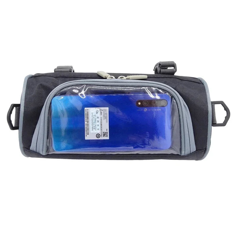 Motorcycle Handlebar Tool Waterproof Phone Holder Storage Bag 2.5L