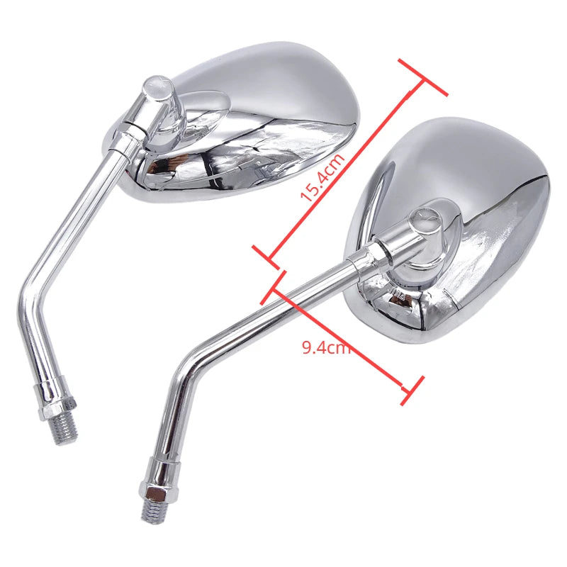 Chrome Wide Rear View Side Mirrors Pair Fits Suzuki Intruder Volusia VS VL 700 750 800 1400 1500