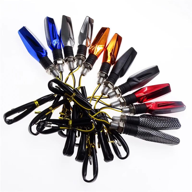 LED Motorcycle Turn Signals Front Tail Light Side Repeaters Indicators