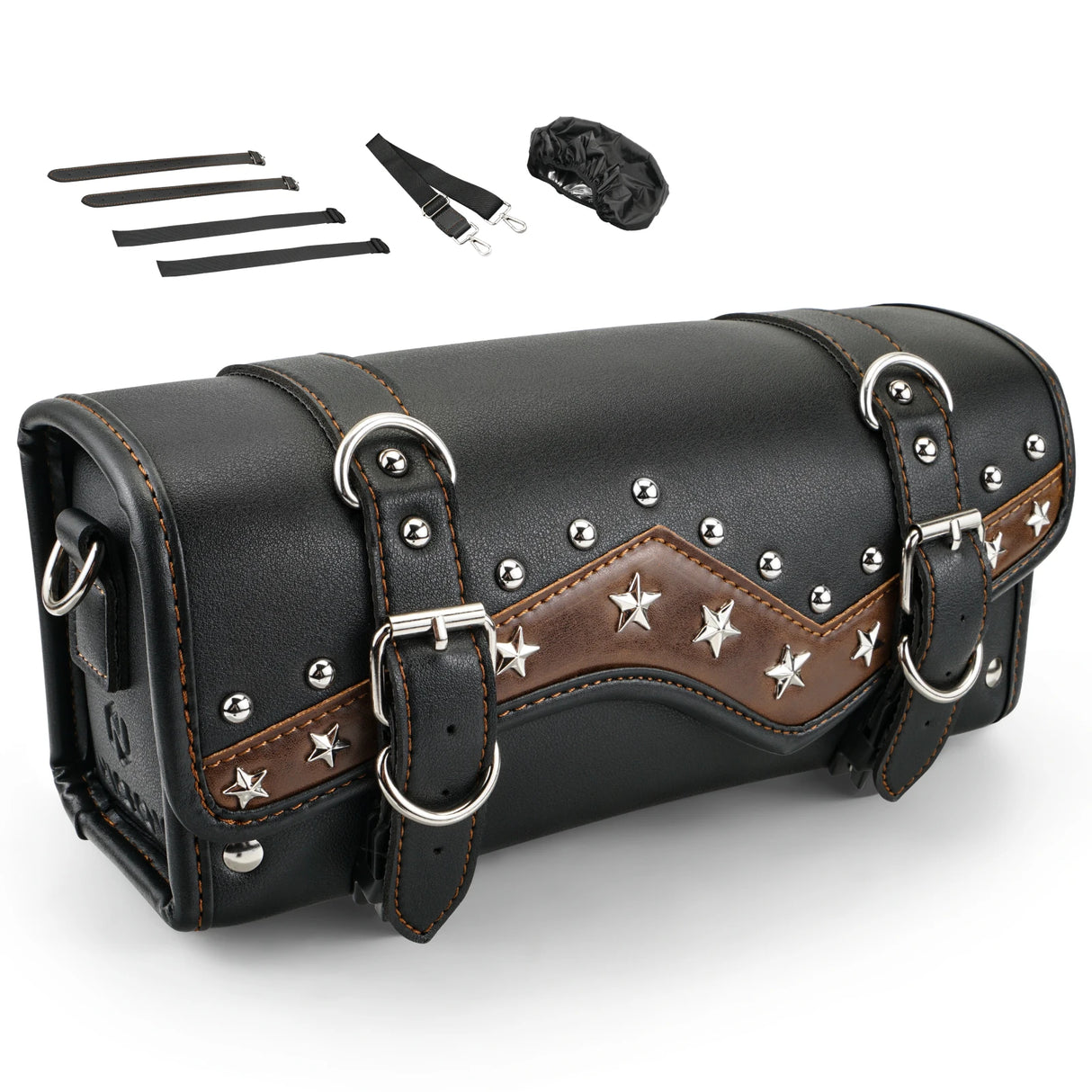 Harley-Davidson Vintage Front Fork Bag Waterproof PU Leather Saddlebag Storage Box