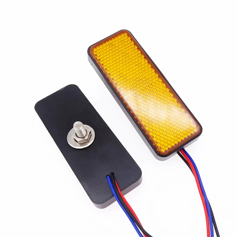 Rectangle LED Motorcycle Tail Lamp Brake Lights Red / Amber