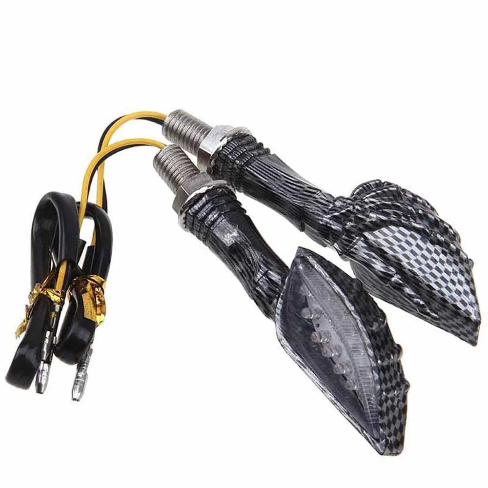 LED Motorcycle Claw Feet Turn Signal Tail Lights Indicators 10mm