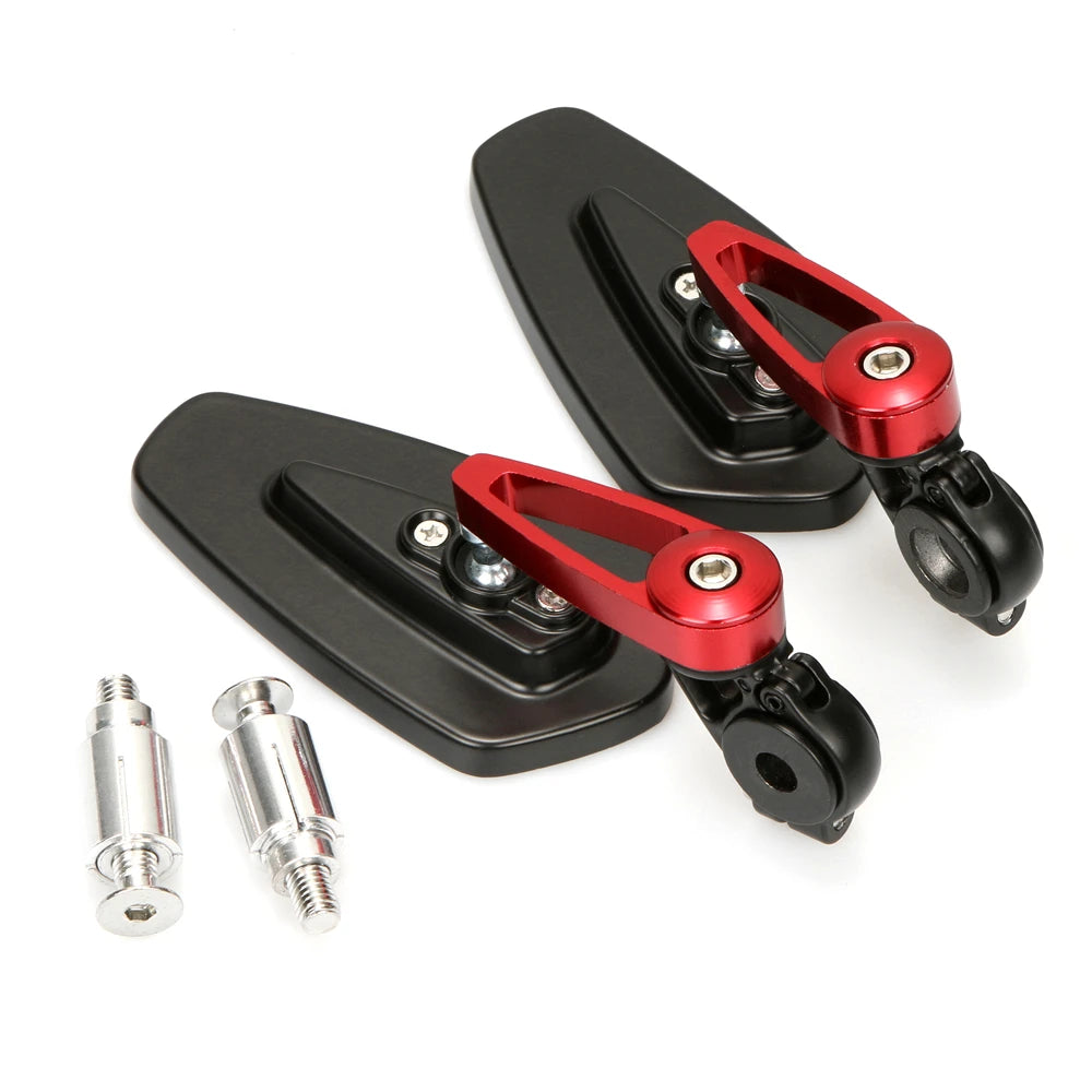 Motorcycle Handlebar Bar End Aluminium Alloy Mirrors 7/8" 22mm - Black/Blue/Red/Silver/Gold