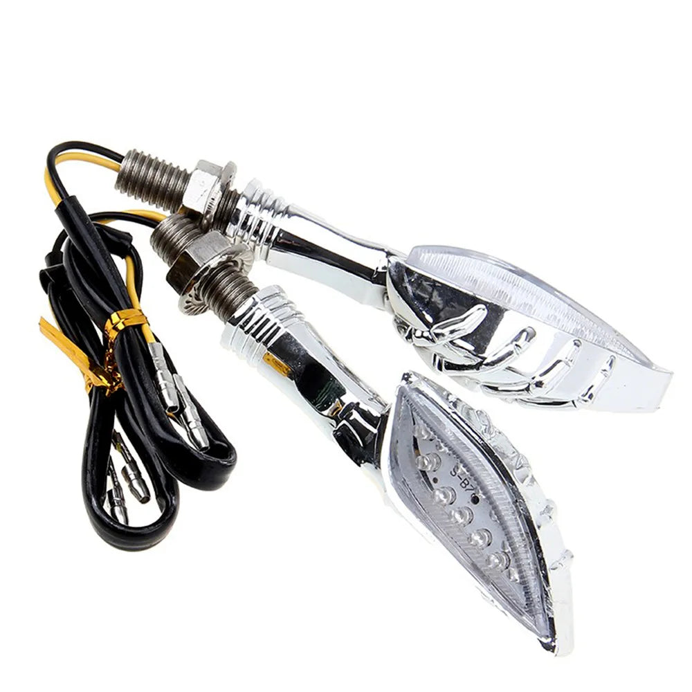 LED Motorcycle Claw Feet Turn Signal Tail Lights Indicators 10mm