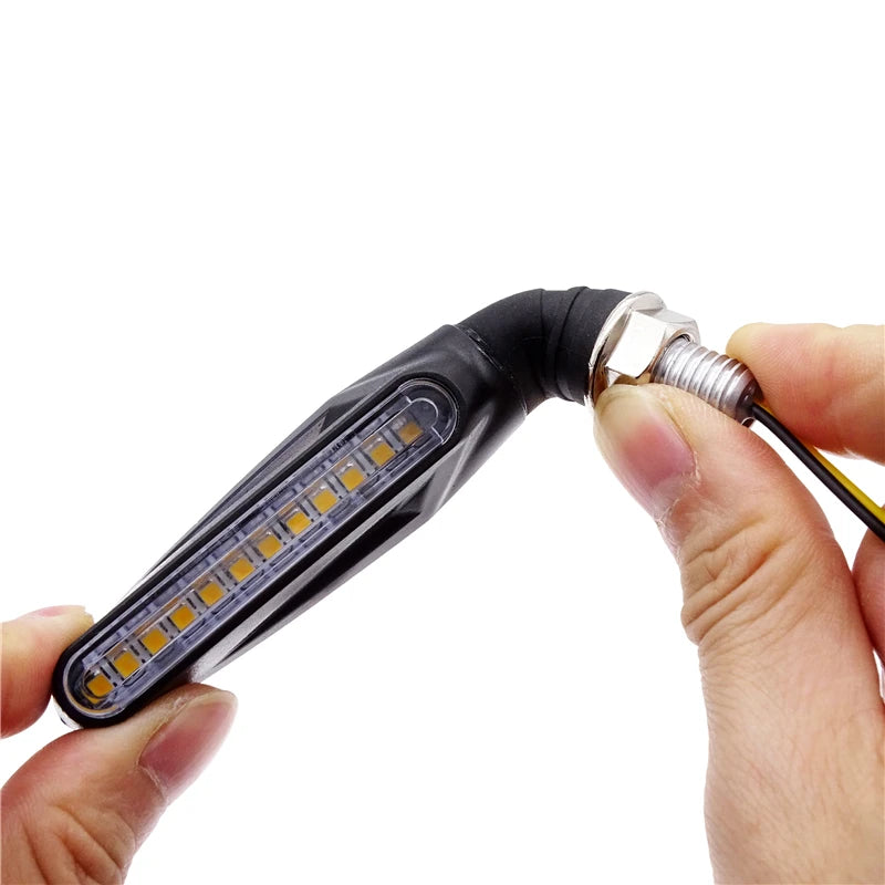 4 x Sequential Motorcycle Turn Signal Front Rear Side Repeaters Indicators