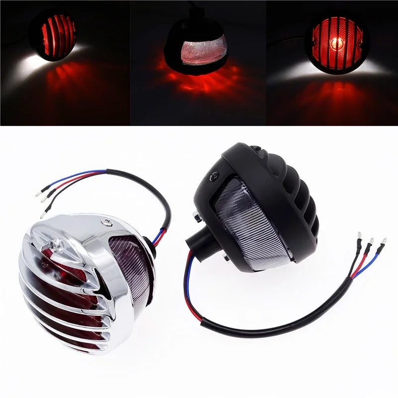 3 in 1 Motorcycle LED License Plate Rear Tail Daytime Running Light