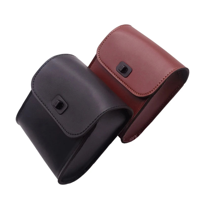 Motorcycle PU Leather Handlebar Side Saddle Sissy Bar Mini Tool Bag