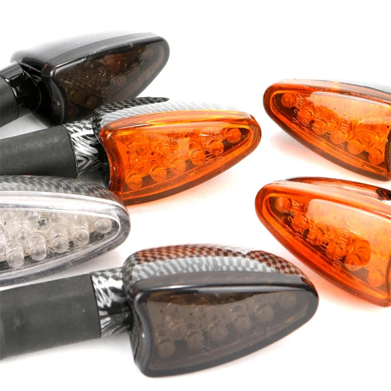 4 x Motorcycle Amber Turn Signals Front Tail Light Side Repeaters Indicators