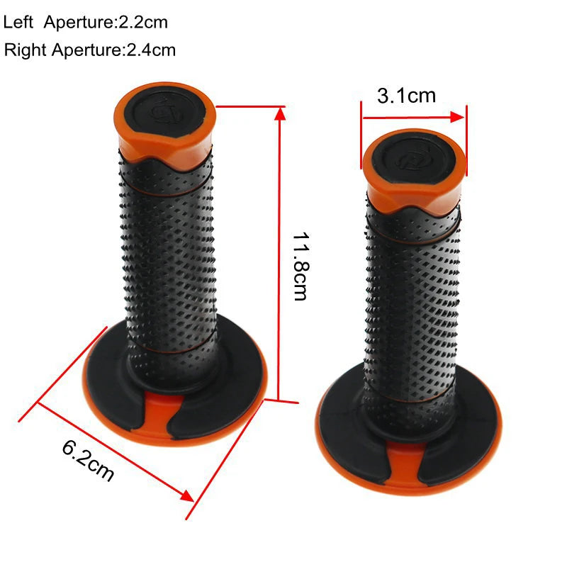 Orange Black Motorcycle Handlebar Grips For KTM Motocross 7/8" 22mm
