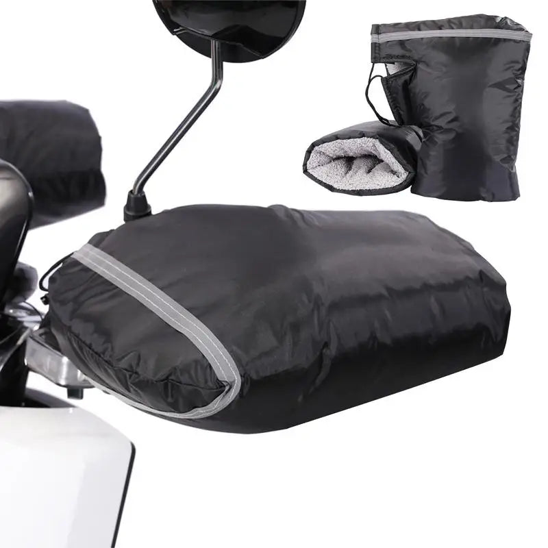 Motorcycle Scooter Handlebar Waterproof Fleece Thermal Muffs Covers