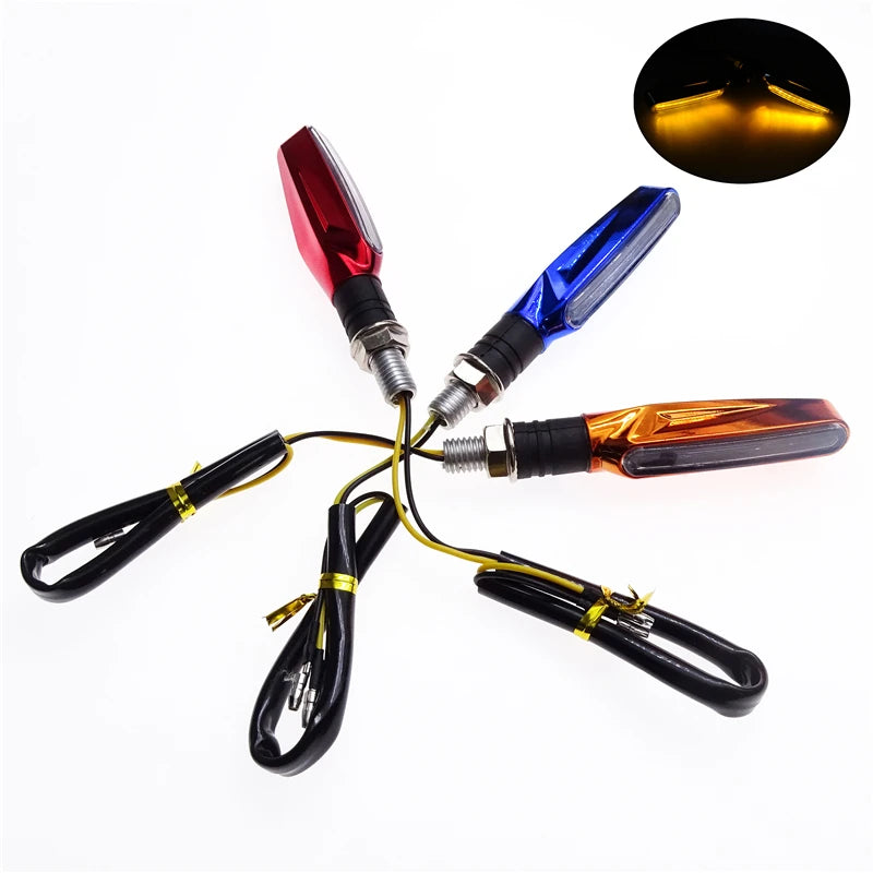 LED Motorcycle Turn Signals Front Tail Light Side Repeaters Indicators