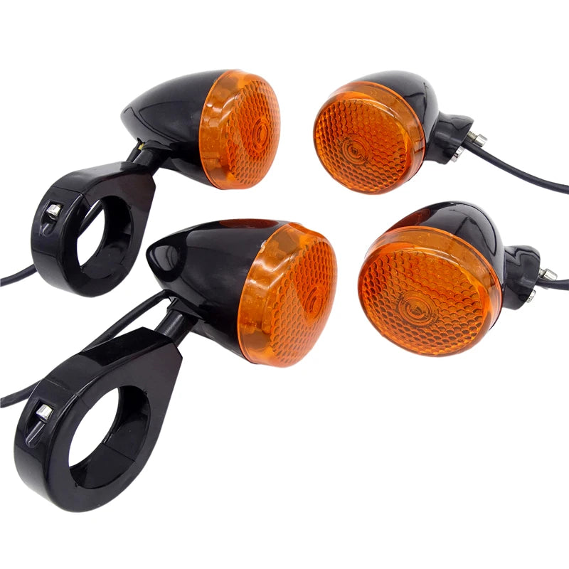 4 x Motorcycle LED Turn Signal Lights Side Repeaters Indicators