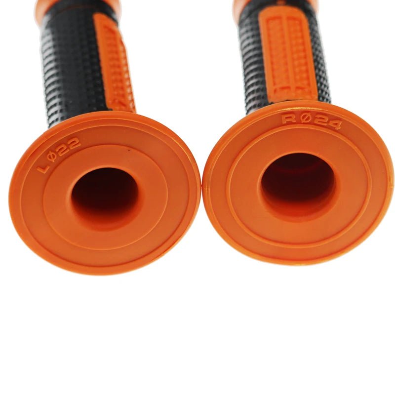 Orange Black Motorcycle Handlebar Grips For KTM Motocross 7/8" 22mm