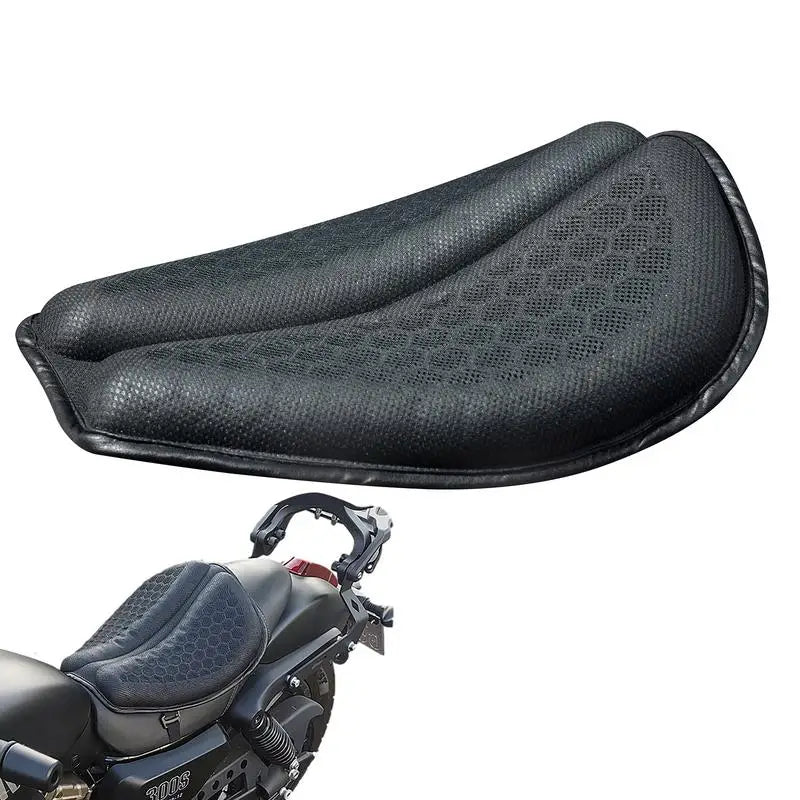 Motorcycle Gel Seat Cushion 3D Honeycomb Breathable Shock Absorbing Pad