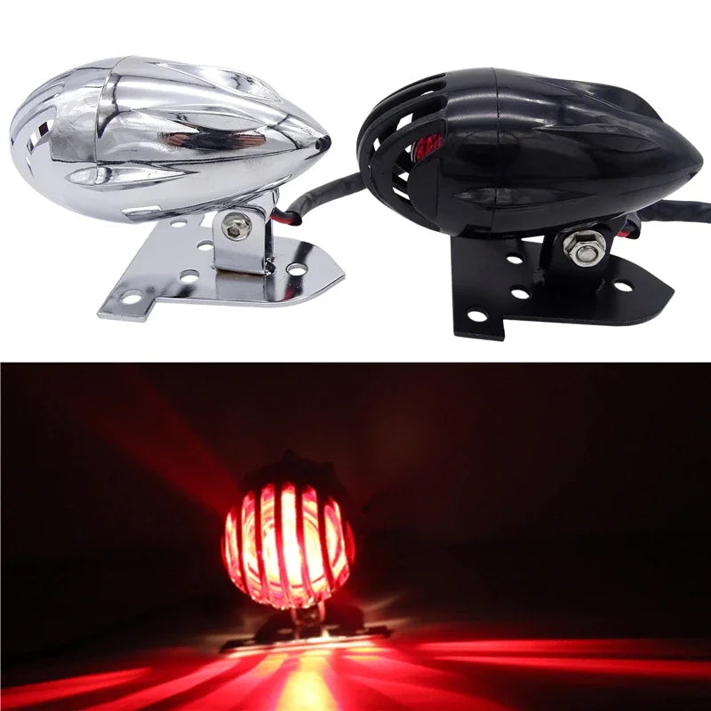 Caged Motorcycle Rear Brake Tail Signal Light Lamp