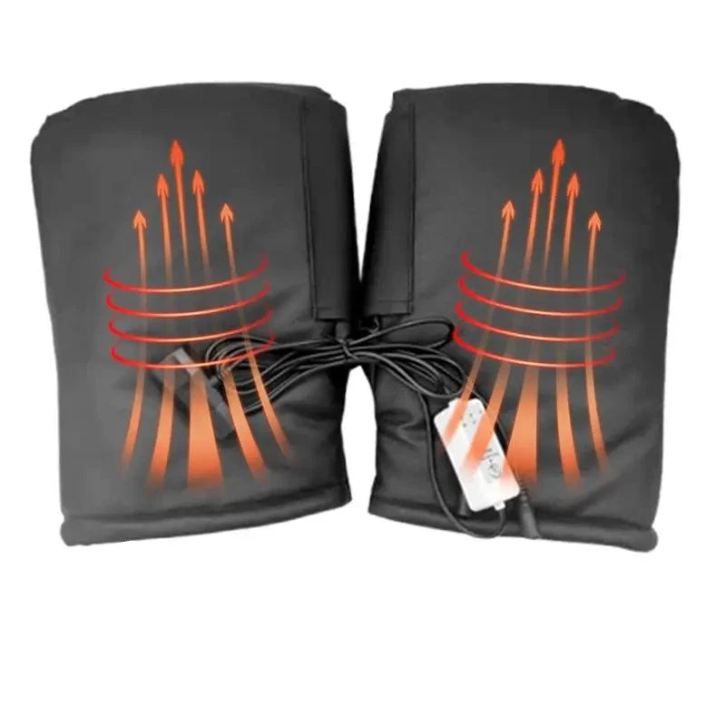 Electric Heated Motorcycle Thermal Windproof Handlebar Hot Hand Muffs