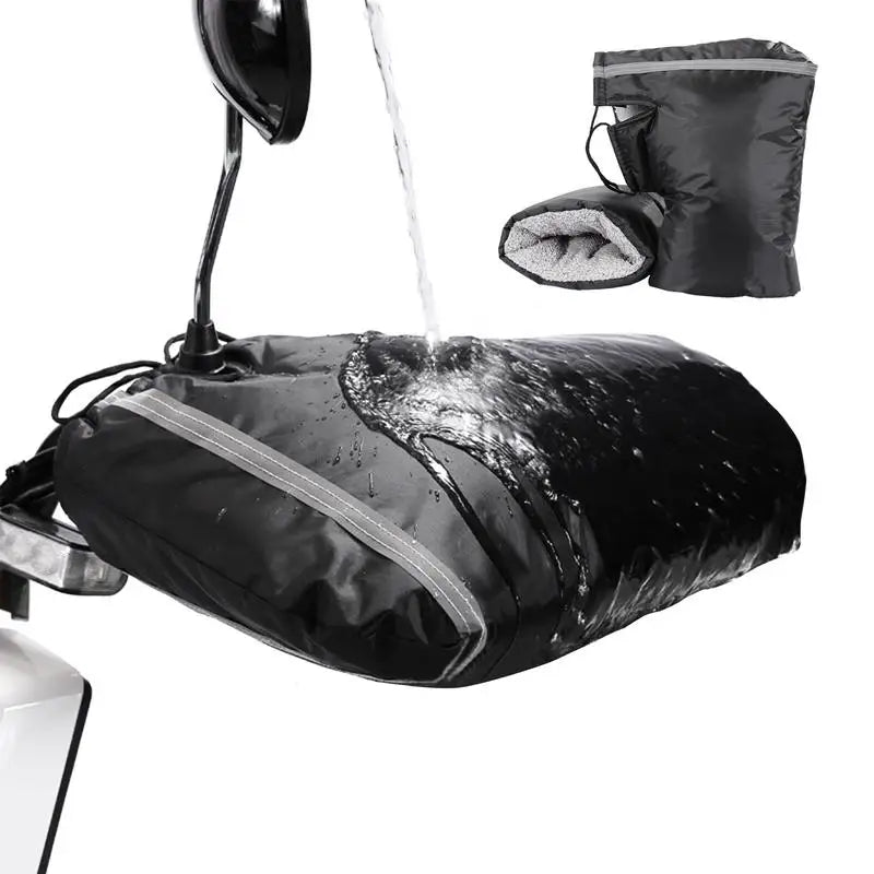 Motorcycle Scooter Handlebar Waterproof Fleece Thermal Muffs Covers