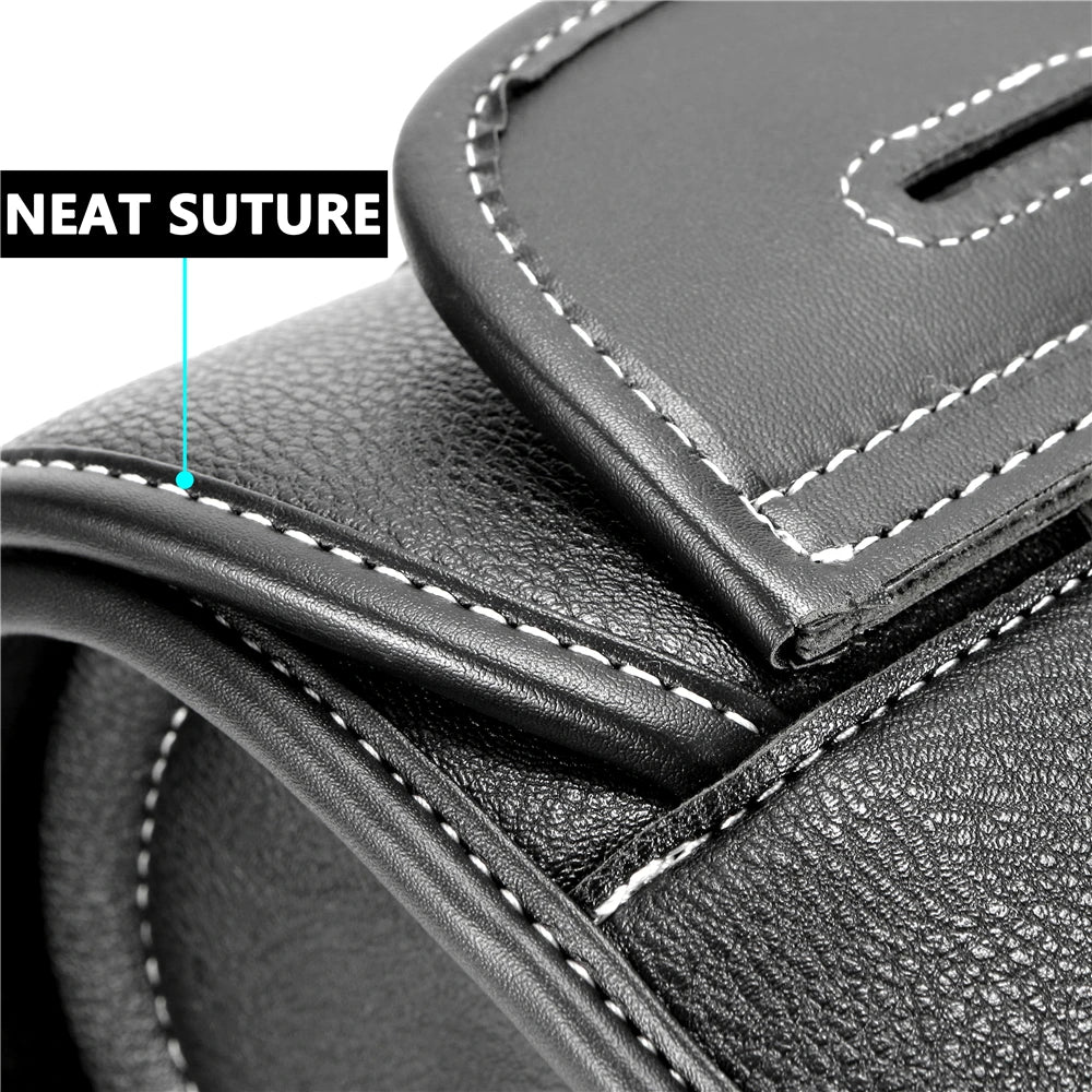 Motorcycle PU Leather Side Saddle Bag Black Small / Large