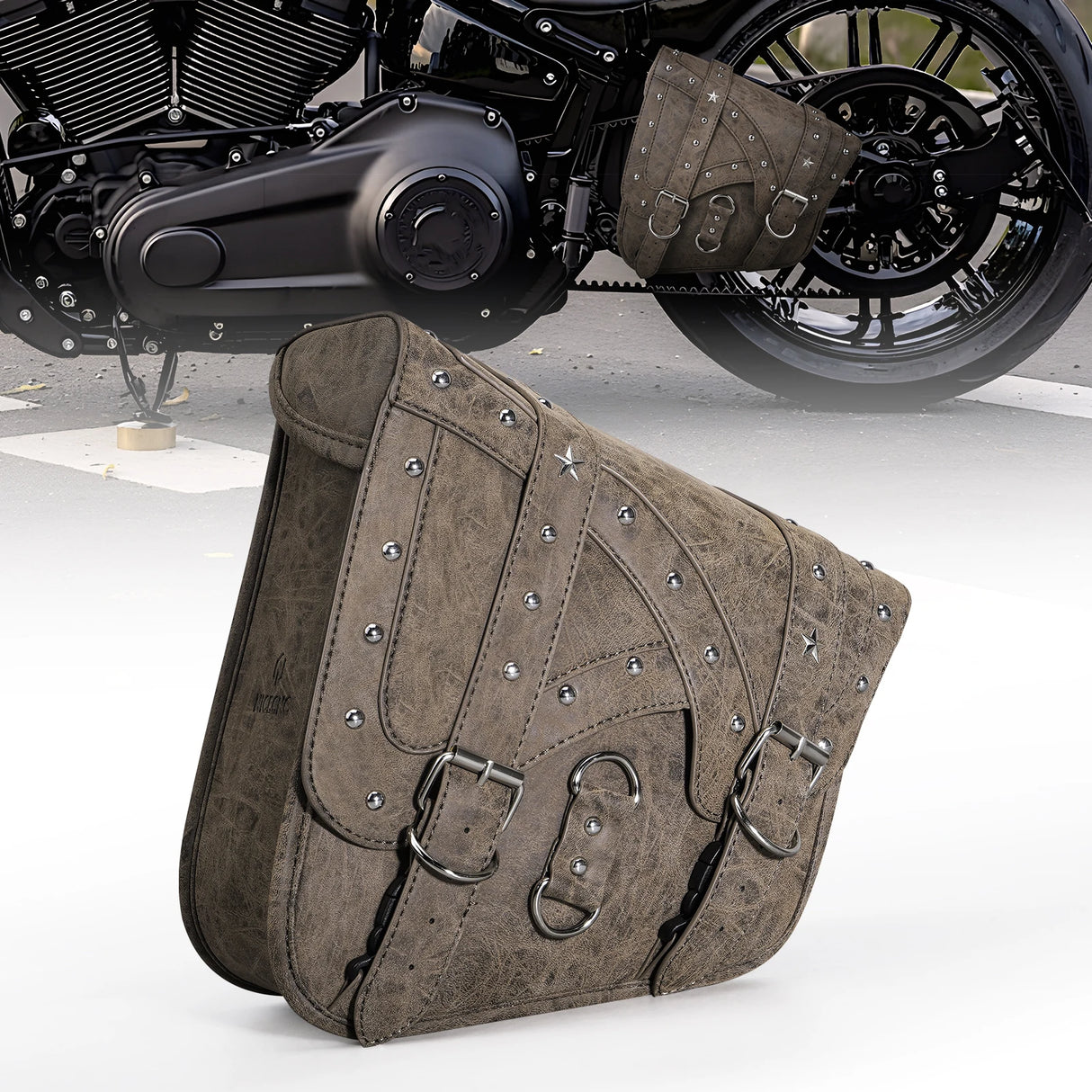 Harley-Davidson Vintage Luggage Swing Arm Saddlebag PU Leather