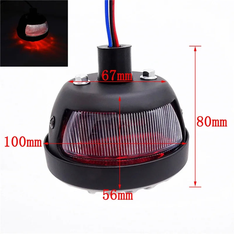 3 in 1 Motorcycle LED License Plate Rear Tail Daytime Running Light