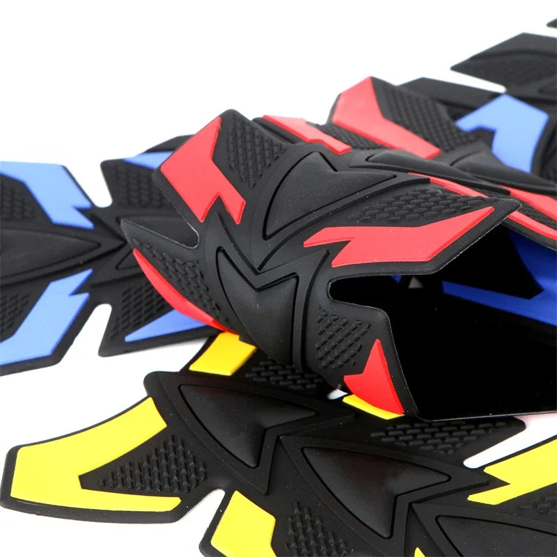 Coloured Motorcycle Fuel Tank Pad Rubber Spine Protection Decal Sticker