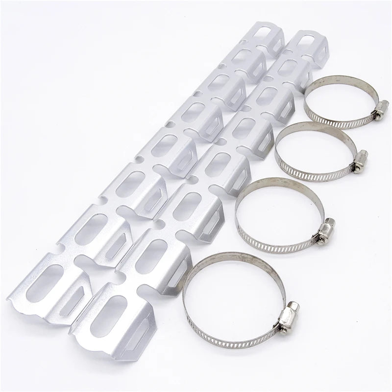 2 Pcs Motorcycle Exhaust Muffler Pipe Protector Heat Shield Cover Guard