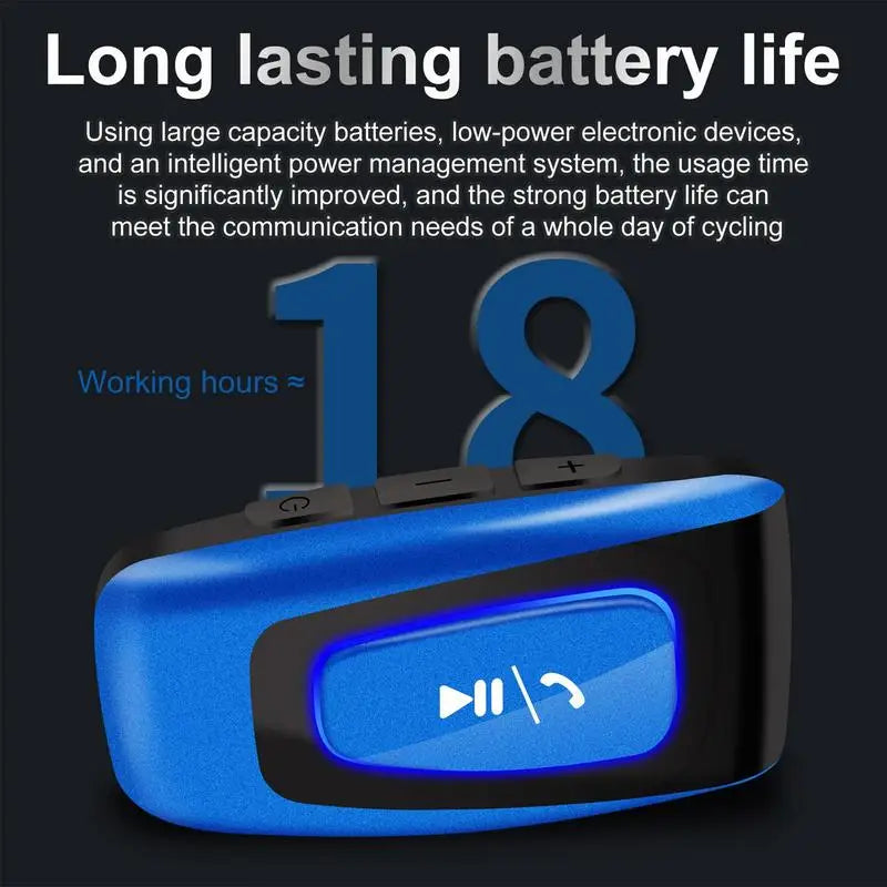 Wireless Motorcycle Handsfree Communication Bluetooth Helmet Headset Intercom