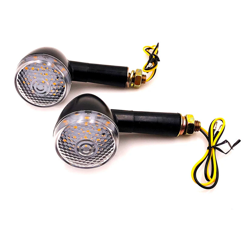 Pair of Motorcycle Turn Signal Light Side Repeaters Indicators