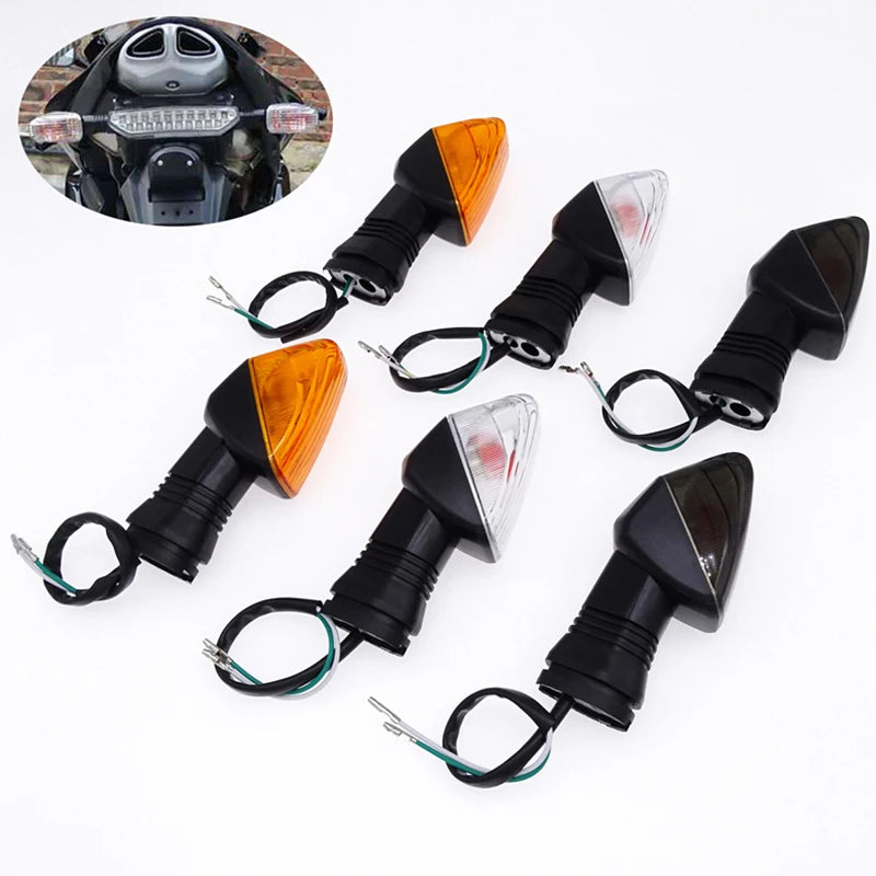 Amber LED Front/Rear Side Repeaters Indicators For Kawasaki Z750 Z750S Z1000 NINJA ZX-6R ZX-6RR