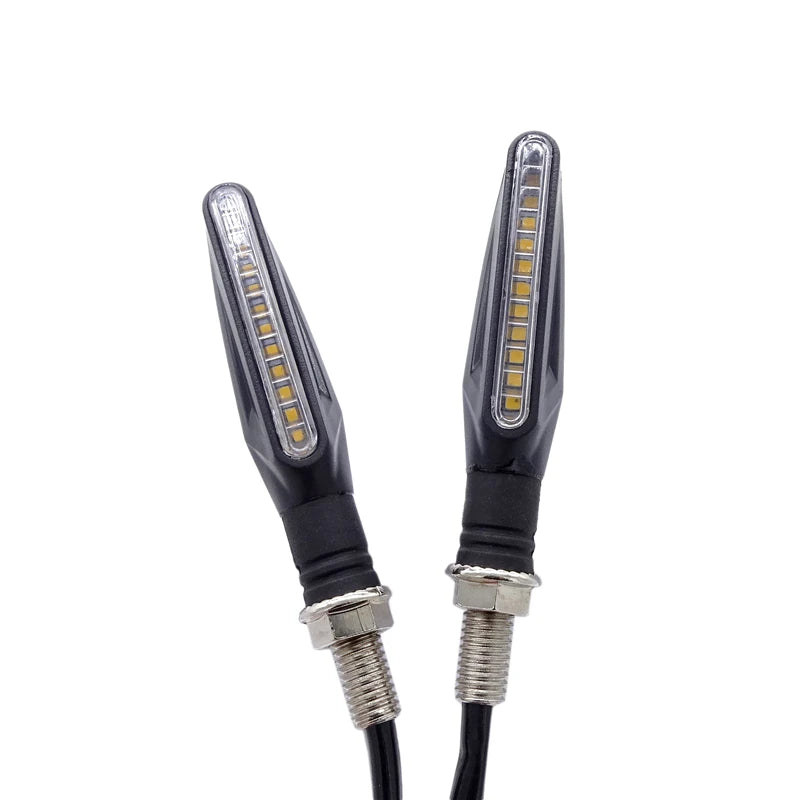 Sequential Motorcycle Turn Signal Light Side Repeaters Indicators 10mm