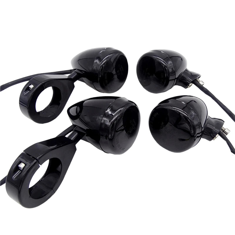 4 x Motorcycle LED Turn Signal Lights Side Repeaters Indicators