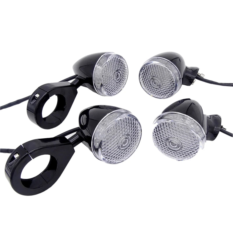 4 x Motorcycle LED Turn Signal Lights Side Repeaters Indicators