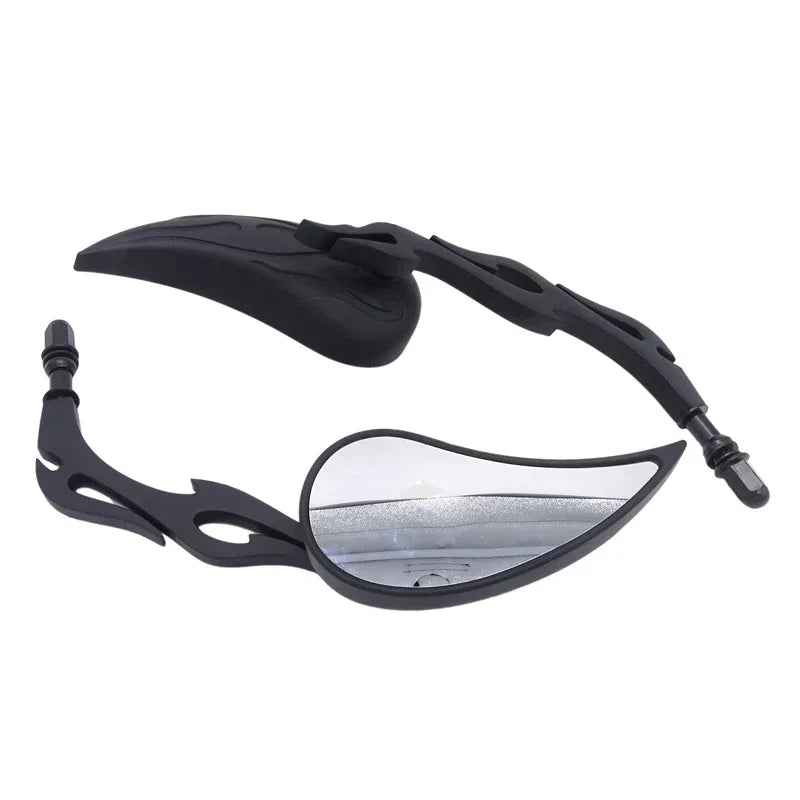 Motorcycle Teardrop Flame Shape Mirrors For Harley Davidson Models