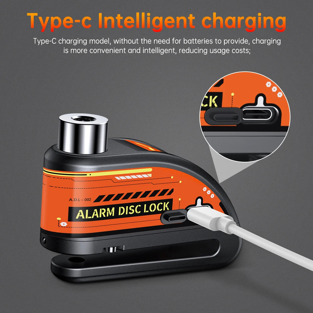 Motorcycle Wheel Disc Lock Alarm 7mm Pin 120db