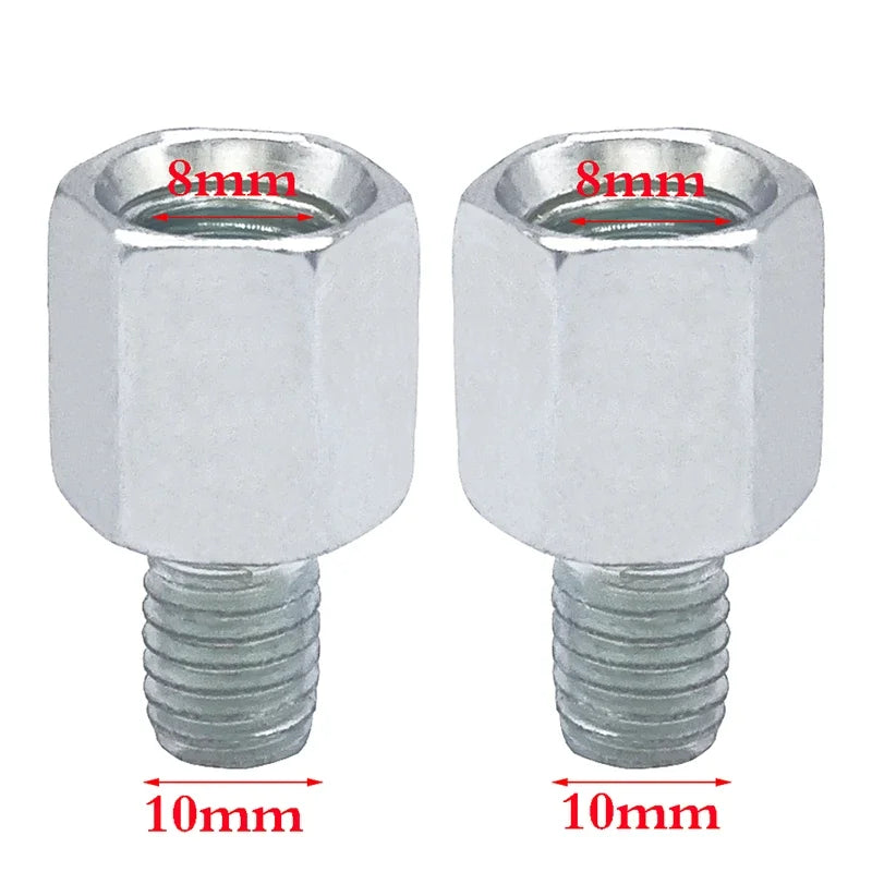 Motorcycle Mirror Adapter Bolt Thread Clockwise M10/M8 or M8/M10