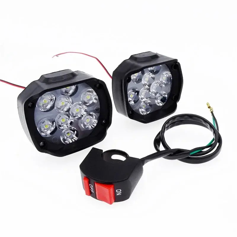 LED Motorcycle Headlight & Fog Light with Switch