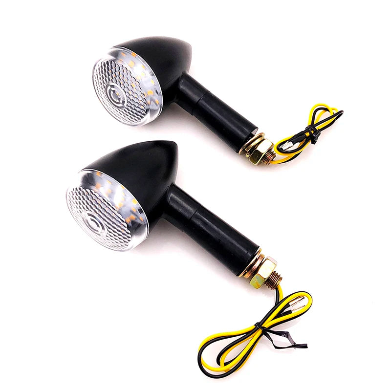 Pair of Motorcycle Turn Signal Light Side Repeaters Indicators