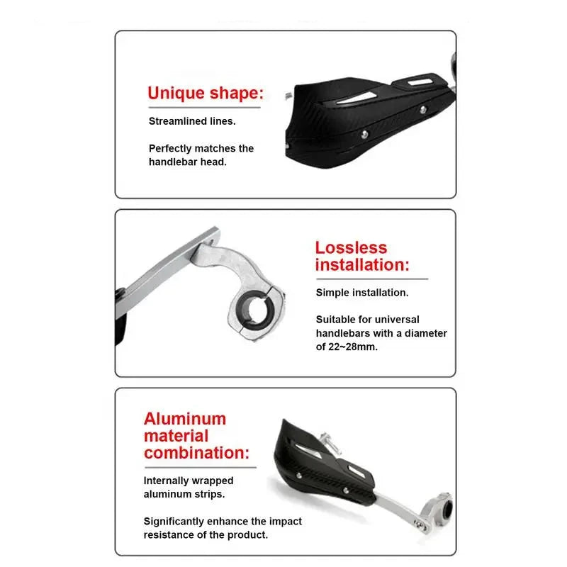 Carbon Fibre Motorcycle Windproof Windshield Handlebar Lever Handguards