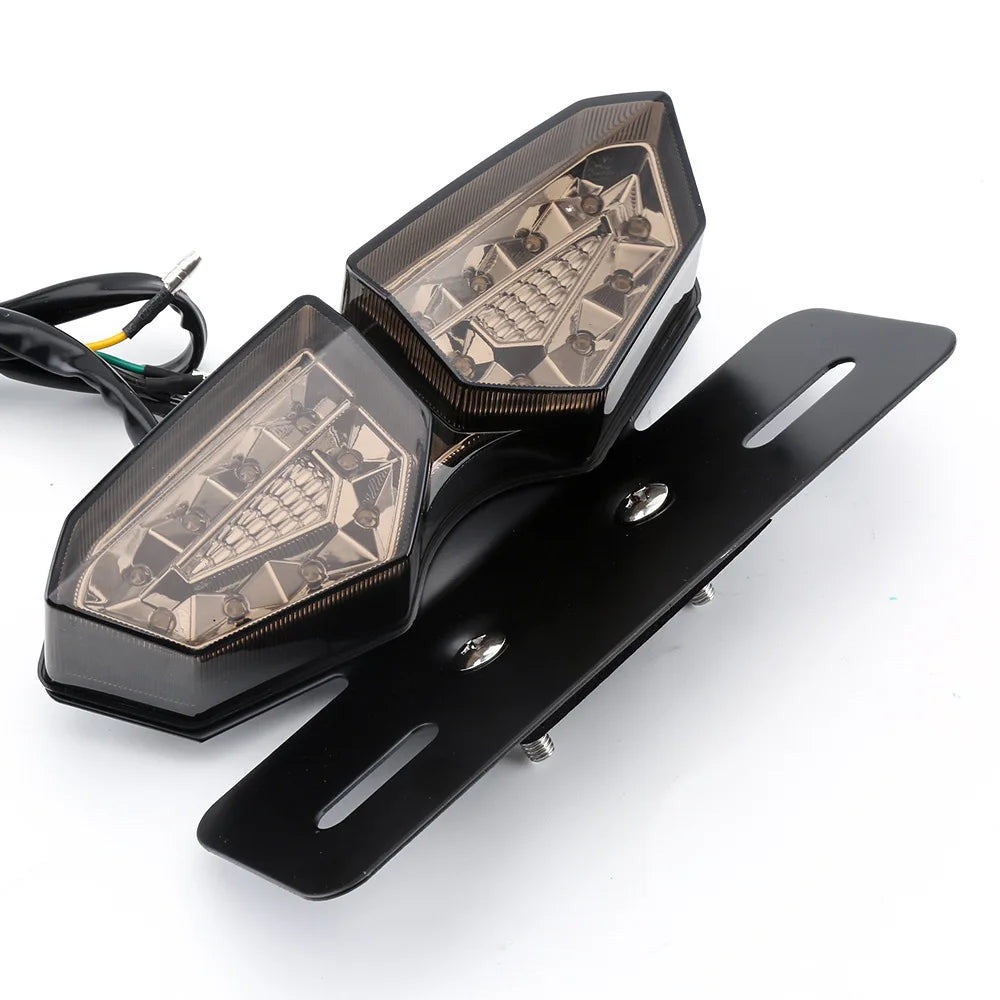 3 in 1 LED Motorcycle Integrated Rear Tail License Plate Brake Light Indicators