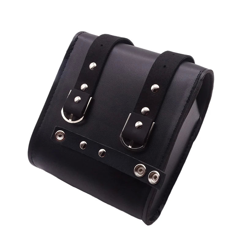Motorcycle PU Leather Handlebar Side Saddle Sissy Bar Mini Tool Bag
