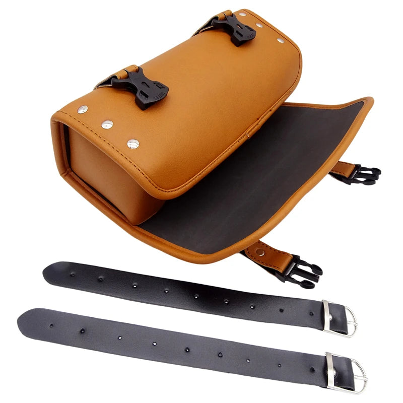 Harley-Davidson Honda Kawasaki BMW Motorcycle Side Saddle Front Fork Storage Bag