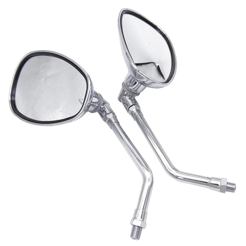 Chrome Wide Rear View Side Mirrors Pair Fits Suzuki Intruder Volusia VS VL 700 750 800 1400 1500