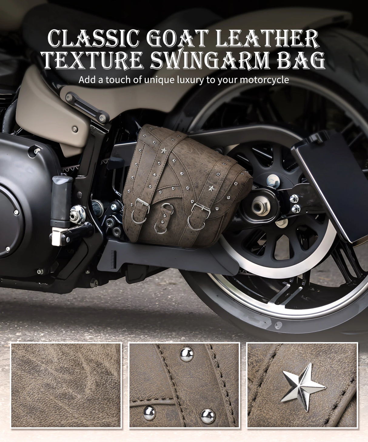 Harley-Davidson Vintage Luggage Swing Arm Saddlebag PU Leather