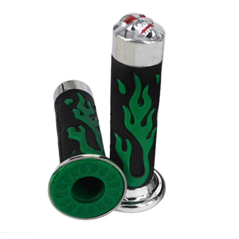 Coloured Flame Motorcycle Handlebar Rubber Handle Bar Grips 22/24mm