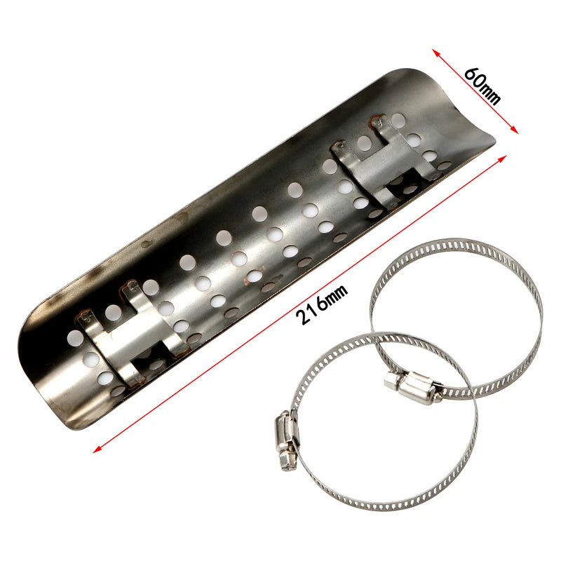 Motorcycle Exhaust Muffler Pipe Heat Shield Guard Cover Black Copper Chrome