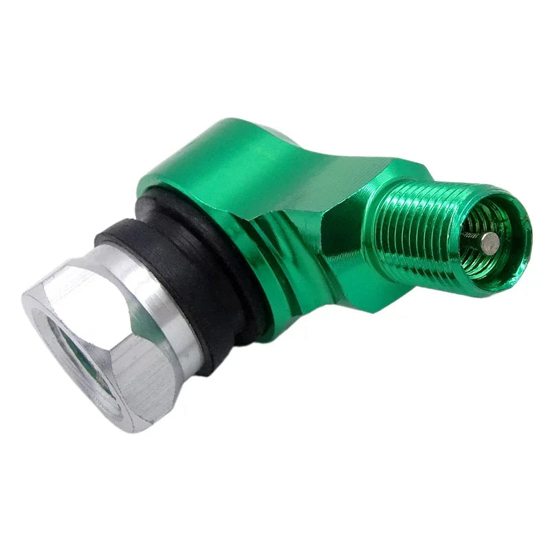 Aluminium Motorcycle Wheel Tyre Valve Stems Caps 90 Degree 11.3mm
