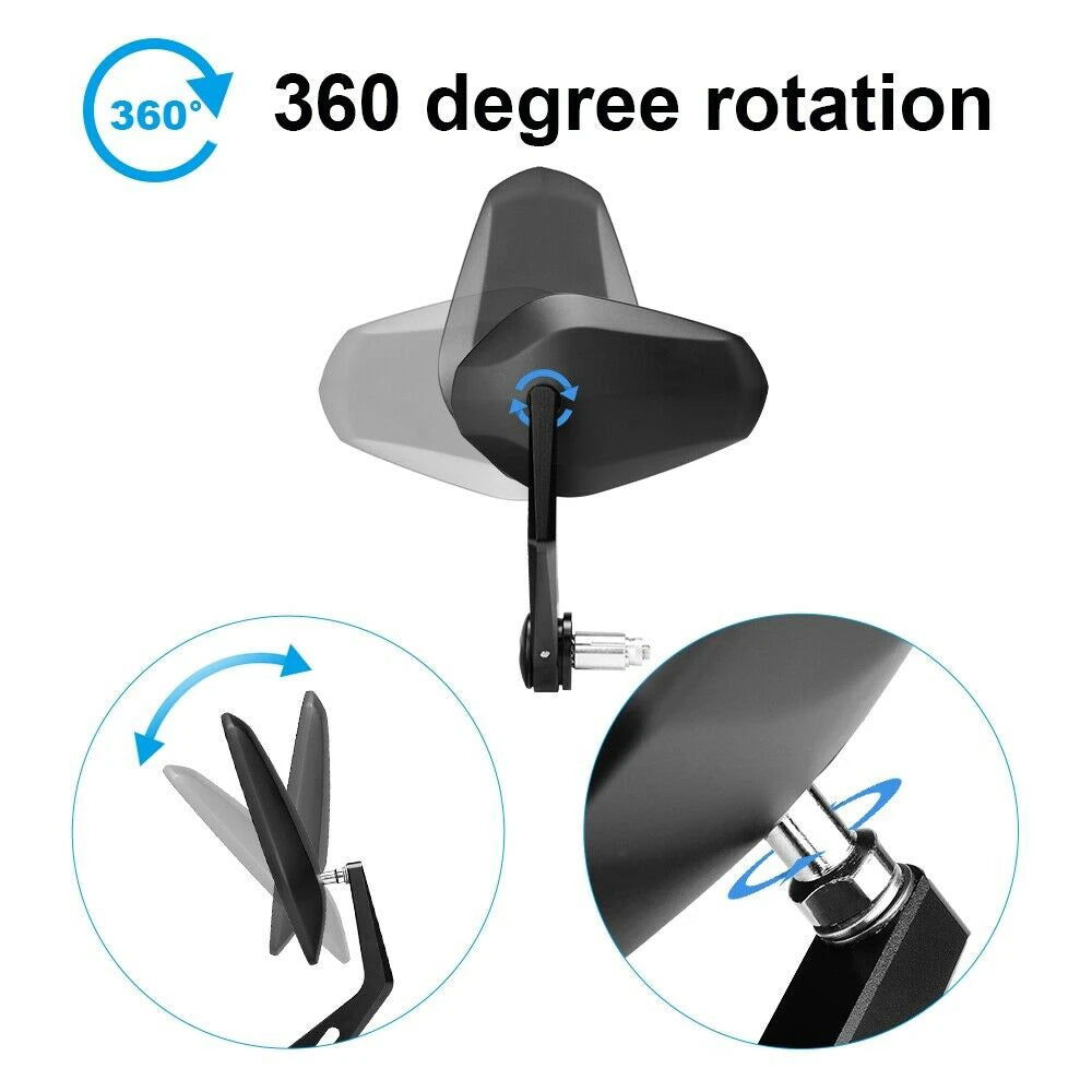 Motorcycle Handlebar Mirror 7/8'' 22mm Bar End Mirror Rearview Mirror For Honda CB1000R CB650 CB500F For Yamaha Moto Accessories