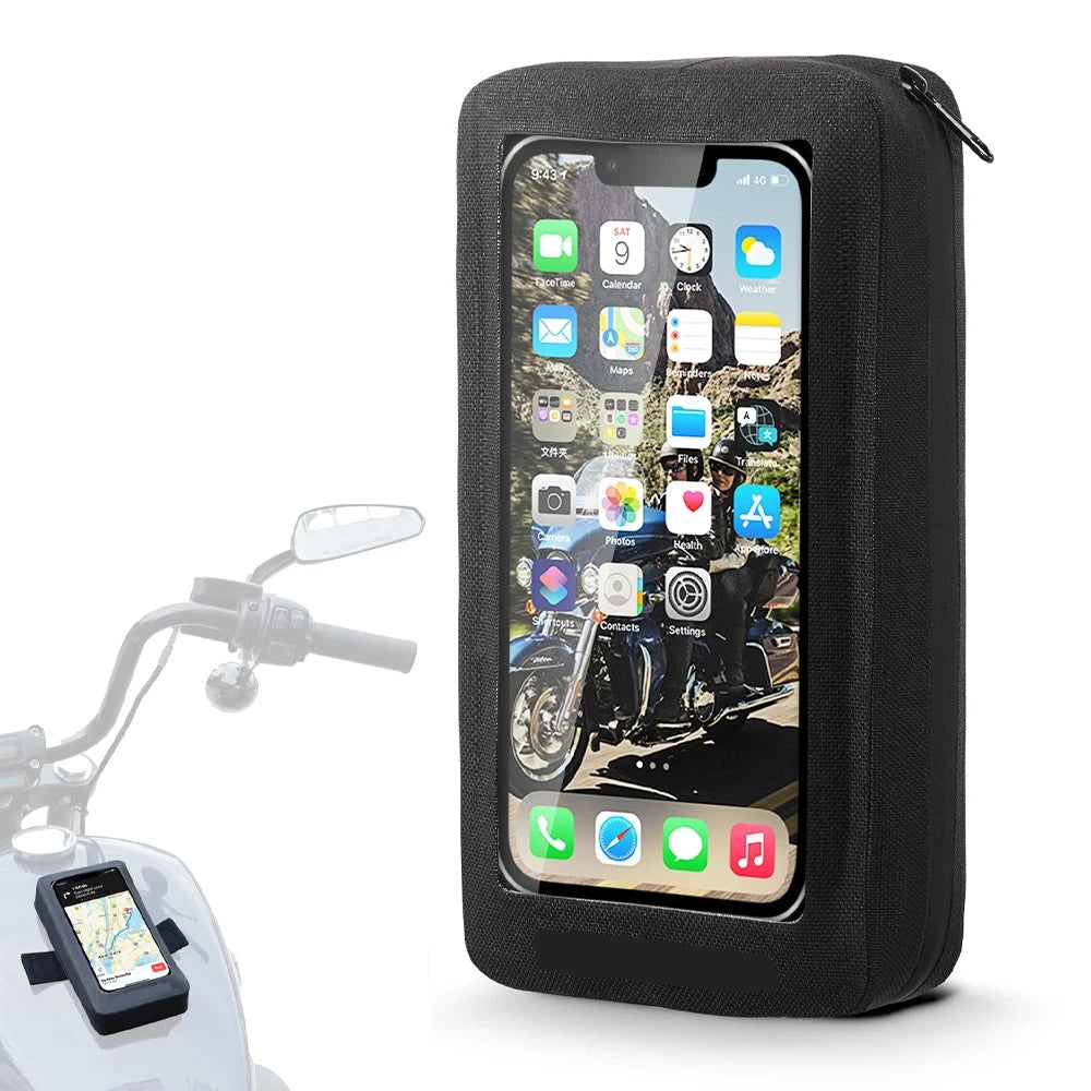 Motorcycle Fuel Tank Magnetic Waterproof Touch Screen Mobile Phone Holder Case