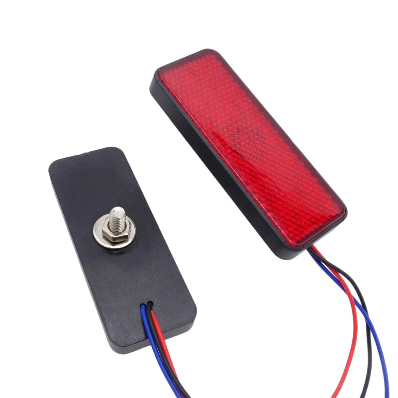 Rectangle LED Motorcycle Tail Lamp Brake Lights Red / Amber