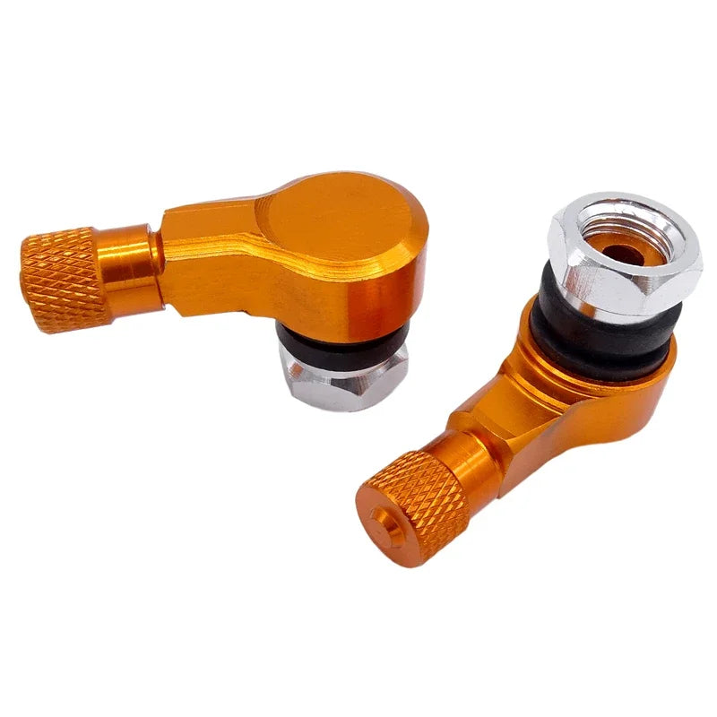 Aluminium Motorcycle Wheel Tyre Valve Stems Caps 90 Degree 11.3mm